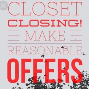 CLOSING MY CLOSET!!!!! EVERYTHING IS GOING    MAKE AN OFFER!
